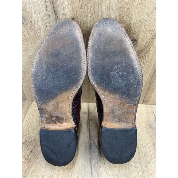 Allen Edmonds McAllister Burgundy Leather Wingtip Oxford Shoes  Mens Size 12 B - Picture 5 of 16